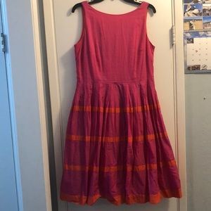 Talbots dress, pink and orange. Size 12